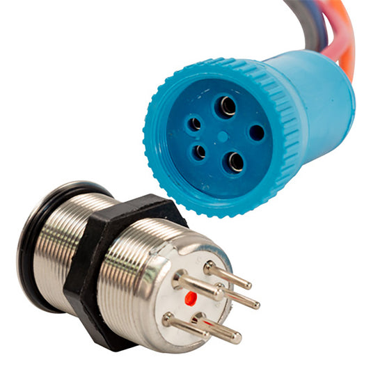 Bluewater 22mm Push Button Switch - Nav/Anc Contact - Blue/Green/Red LED [9059-3114-1]
