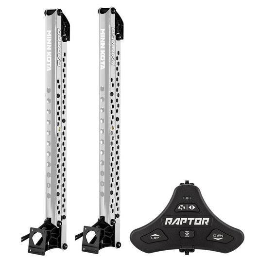 Minn Kota Raptor Bundle Pair - 8' Silver Shallow Water Anchors w/Active Anchoring  Footswitch Included [1810623/PAIR]