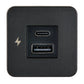 Scanstrut TILE USB-A/USB-C Interior Charging Socket - 12/24V - Black Bezel [SC-TILE-10]