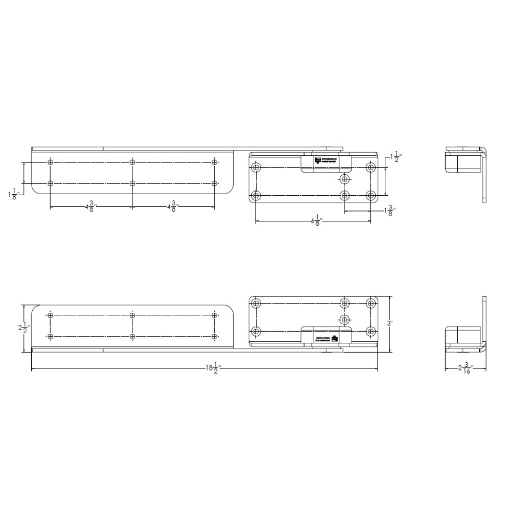 TACO Command Ratchet Hinge - 18-1/2" - 316 Stainless Steel Polished w/Hard Stop [H25-0048]