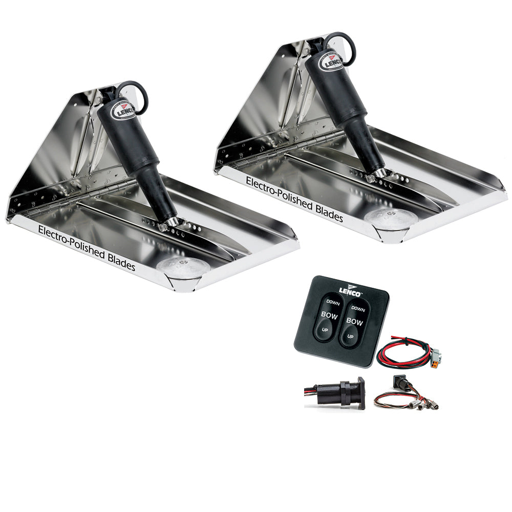 Lenco 12" x 12" Heavy Duty Performance Trim Tab Kit w/Standard Tactile Switch Kit 12V [RT12X12HD]