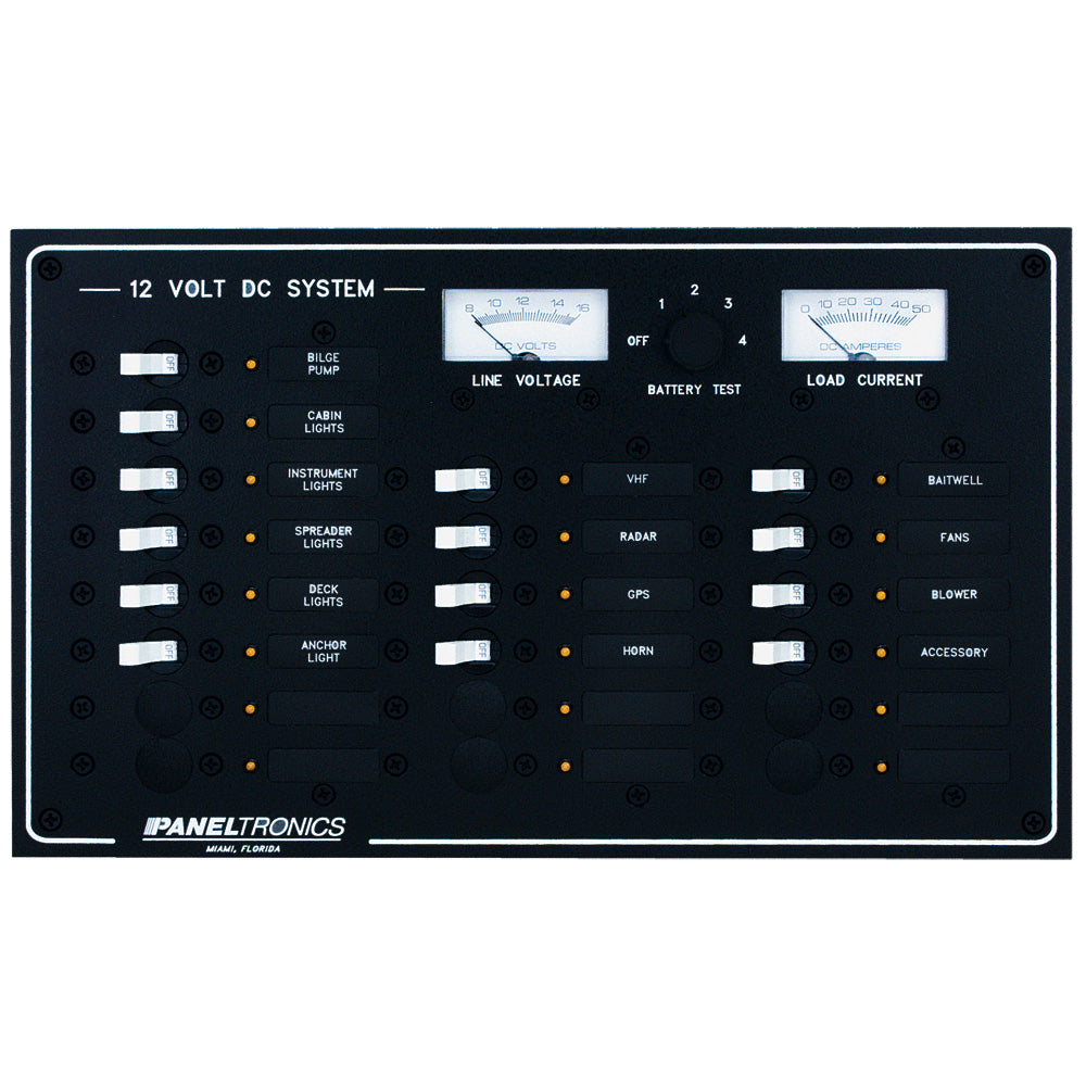 Paneltronics Standard DC 20 Position Breaker Panel & Meter [9973210B]