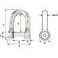 Wichard Self-Locking Allen Head Pin D Shackle - 12mm Diameter - 15/32" [01306]